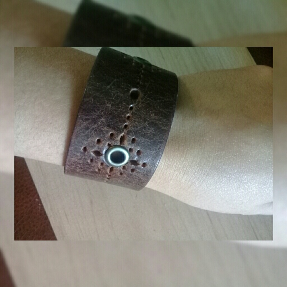 Genuine lether cuff